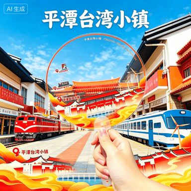 台湾小镇打卡扇子